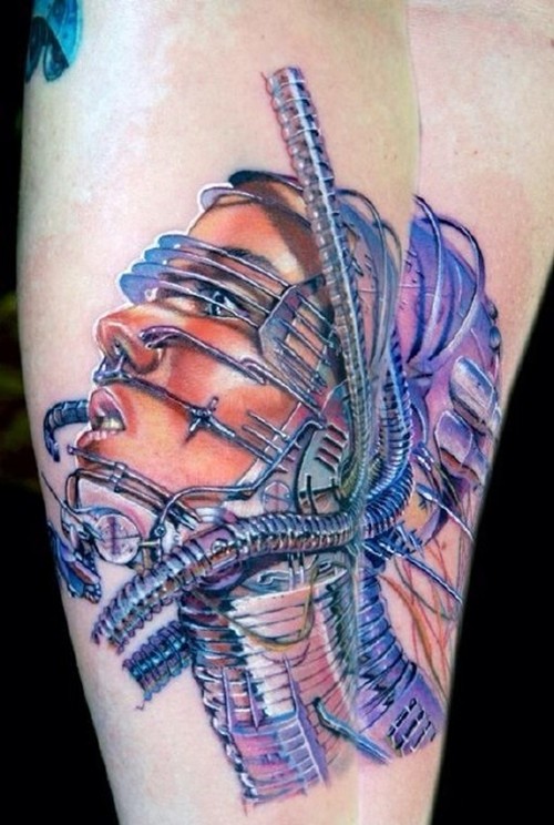 写实人物肖像纹身