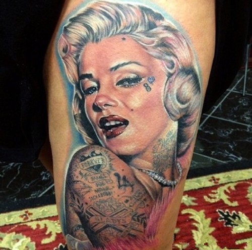 写实人物肖像纹身