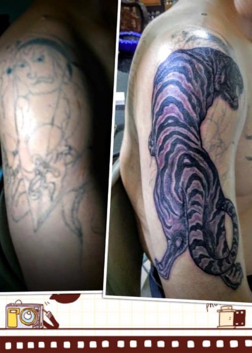 关公纹身  手臂纹身  小腿纹身  覆盖纹身