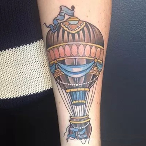 浪漫热气球纹身