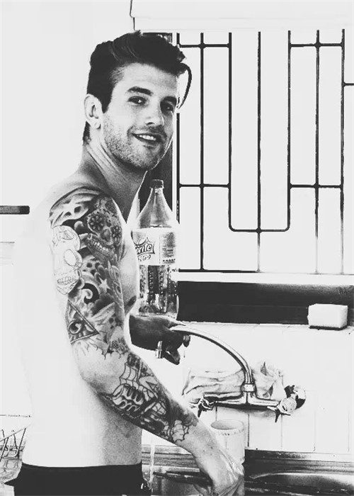 男模Andre Hamann纹身写真