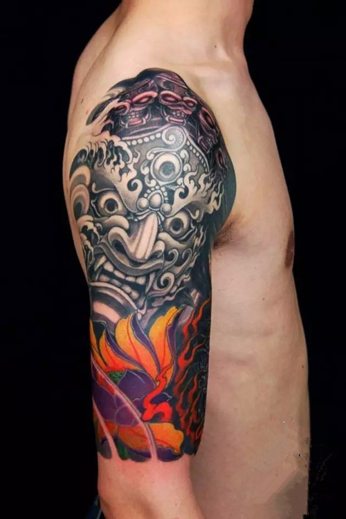 手臂经典般若纹身