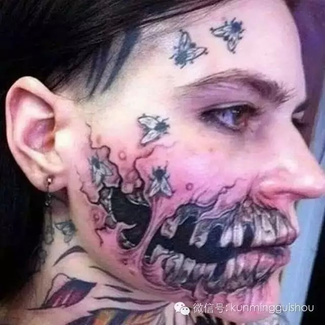 头面部另类创意纹身