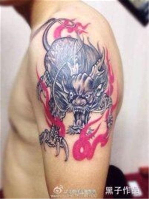 花臂纹身  麒麟纹身  图腾纹身 满背纹身   关公纹身