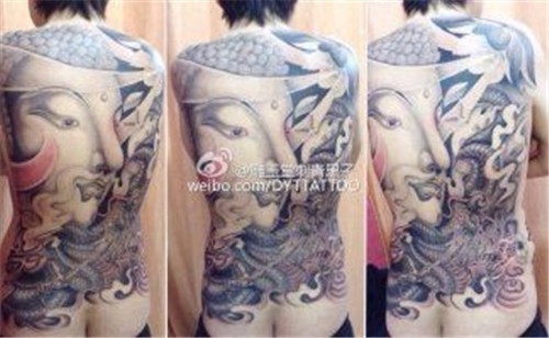 花臂纹身  麒麟纹身  图腾纹身 满背纹身   关公纹身