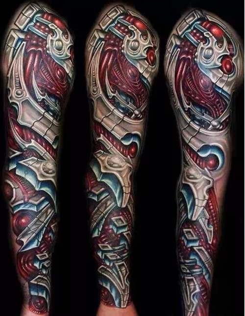 炫酷机械手纹身