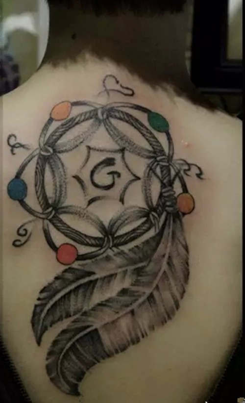 分享一组漂亮的捕梦网纹身