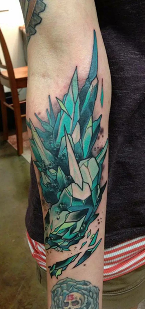 男士经典个性花臂纹身