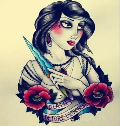 欧美复古经典纹身手稿