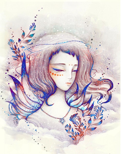 萌化你的卡通水彩纹身手稿集