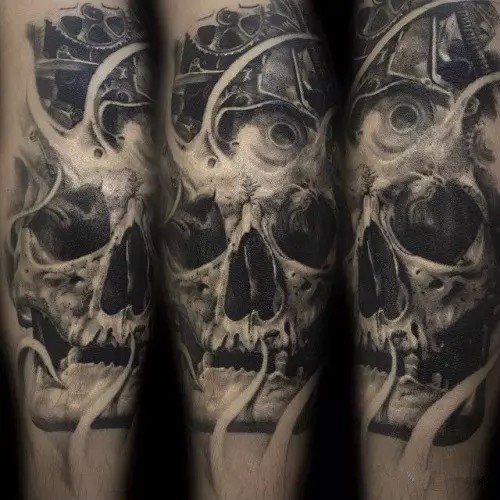 暗黑恐怖骷髅纹身
