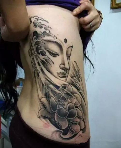 超霸气的佛像纹身