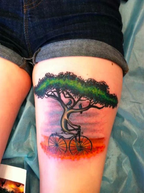 纹你所爱  纹个自行车纹身