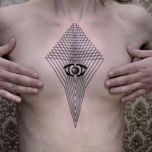 简约个性的线条纹身