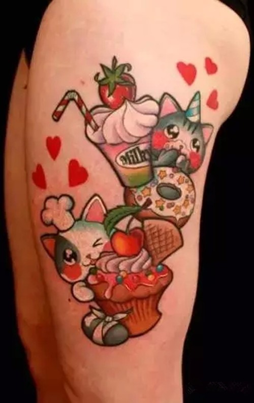 小女生最爱的冰淇淋纹身