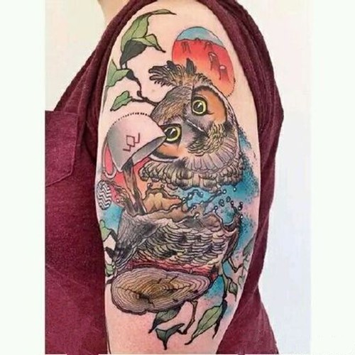 一组极具个性的大臂纹身