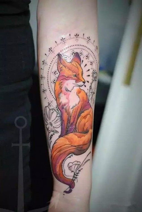 调皮的狐狸纹身