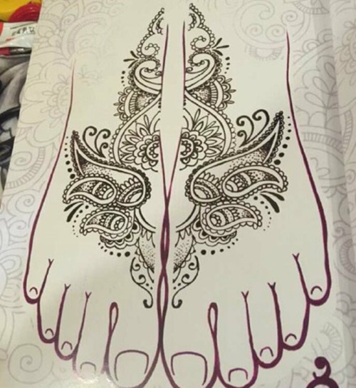 脚背纹身手稿集