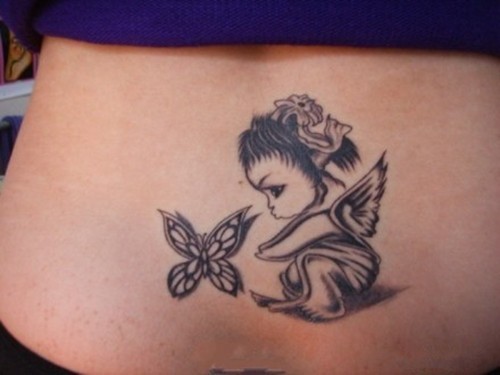 性感诱惑之腹部纹身