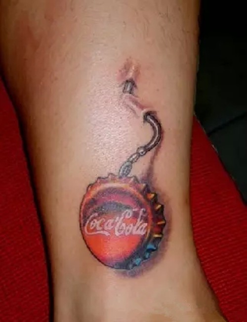 迷人的脚链纹身