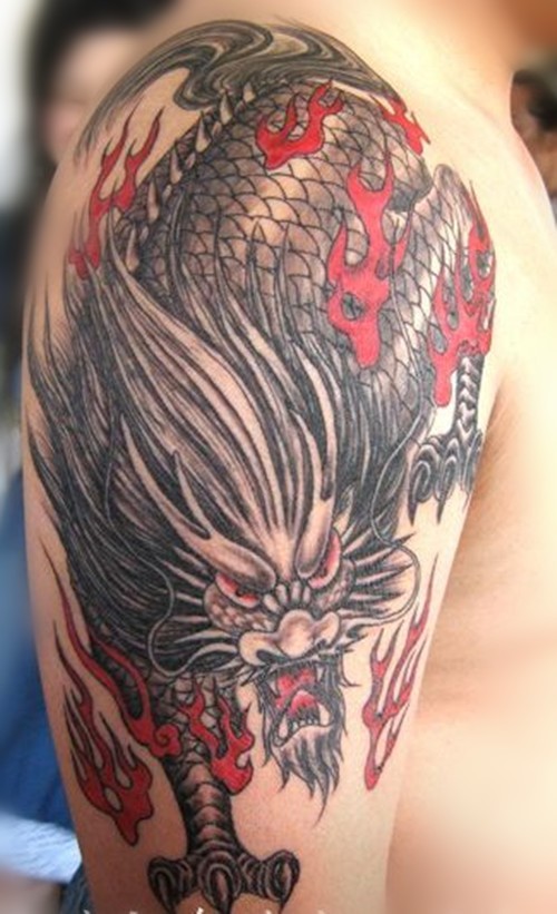 霸气有型的麒麟纹身