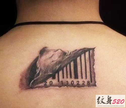 恐怖的撕皮纹身图案大全