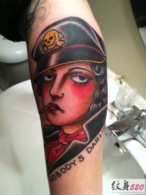 old school 美女肖像纹身图案大全（二）