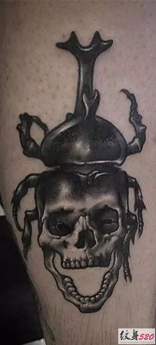 男士钟爱的骷髅头纹身