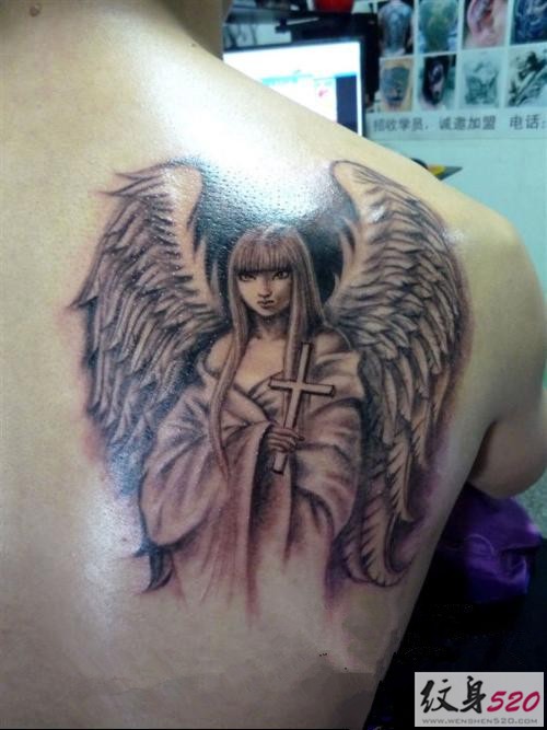 好看的天使纹身图案