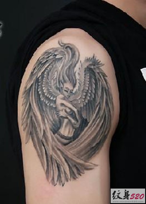 好看的天使纹身图案