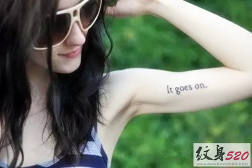 简单清新英文纹身图片