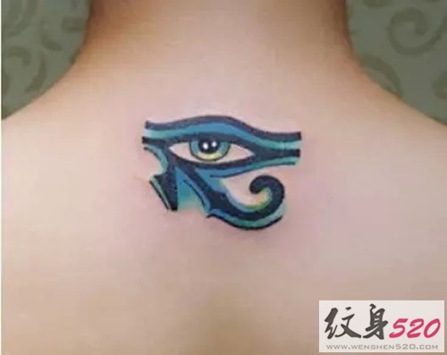 颈肩部荷鲁斯之眼纹身图案大全缩略频道推荐图