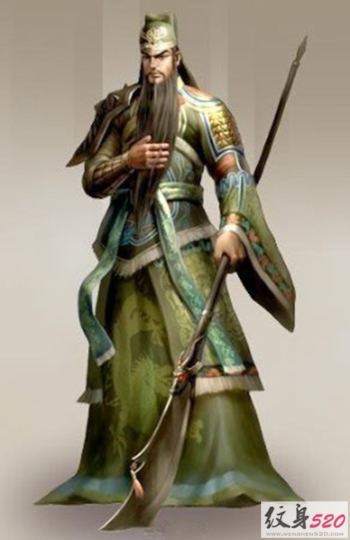 帅气的关公纹身素材欣赏