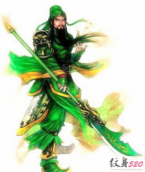 帅气的关公纹身素材欣赏