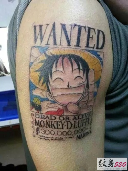 动漫海贼王人物纹身图片
