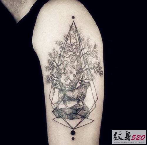 极简抽象艺术纹身图案大全