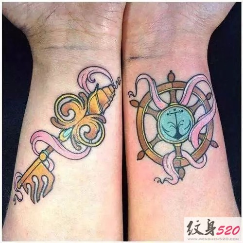 不离不弃的情侣纹身