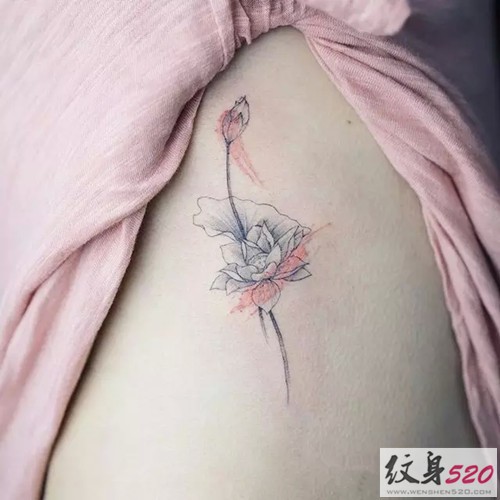 小清新系列之唯美花草纹身