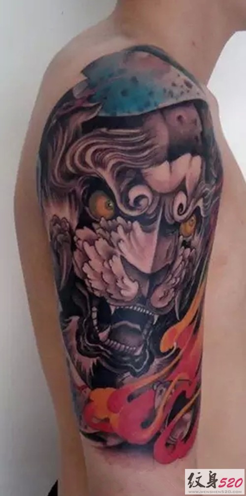 经典素材之霸气唐狮纹身