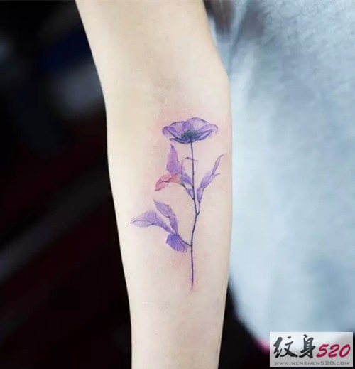 小清新系列之唯美花草纹身