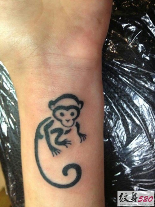 十二生肖之猴纹身图案
