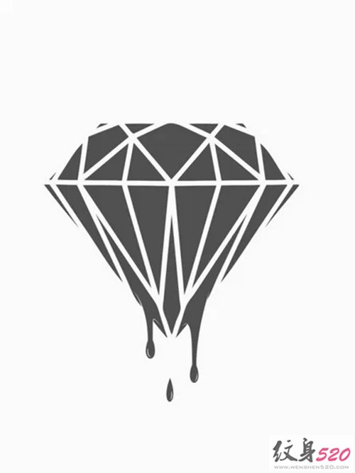 闪闪的大钻石纹身手稿