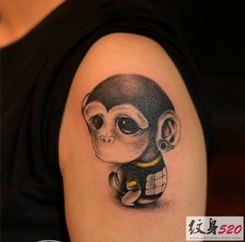 十二生肖之猴纹身图案