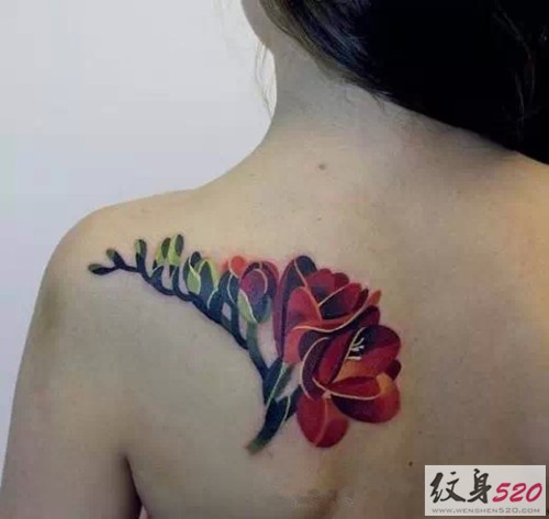 创意拼色纹身