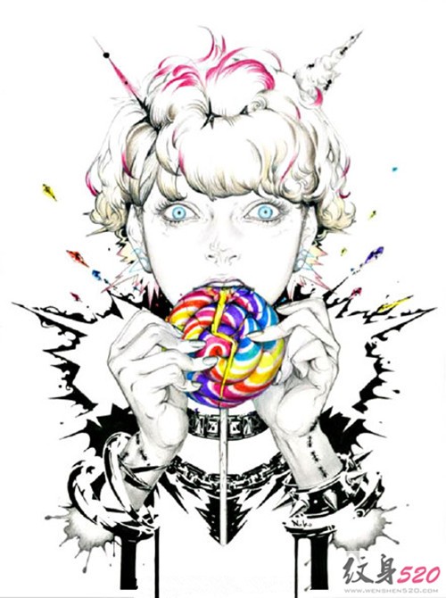 特色人物肖像纹身手稿集