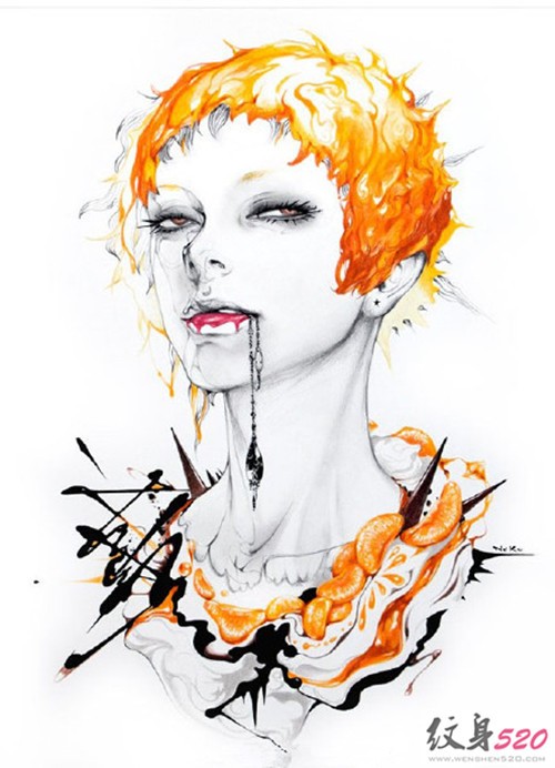 特色人物肖像纹身手稿集