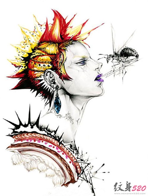 特色人物肖像纹身手稿集