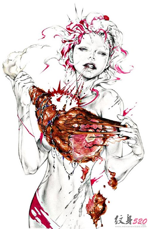 特色人物肖像纹身手稿集