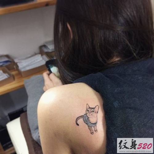 萌化人心的小猫咪纹身