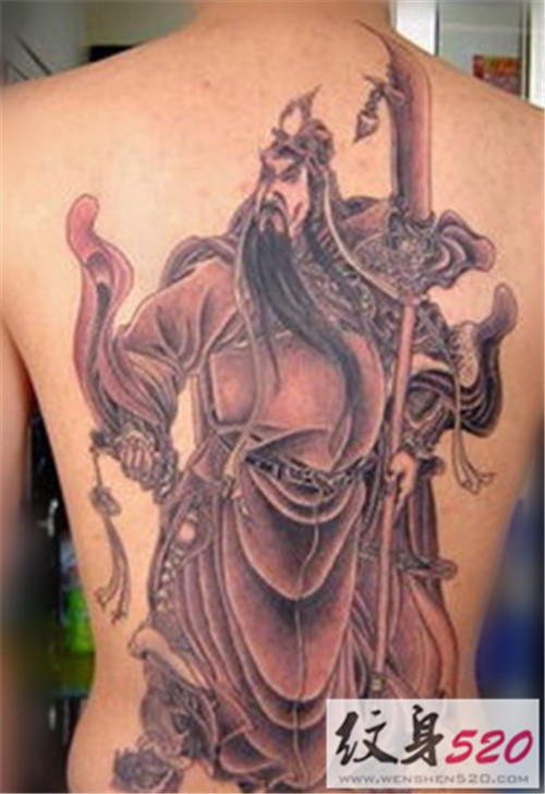经典作品之满背关公纹身